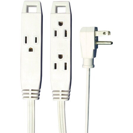 Axis Communications SPT-2 Extension Cord, 16 AWG, Indoor, 16/3, 3 Outlets, (3) AC Power, White, 8 ft 45505
